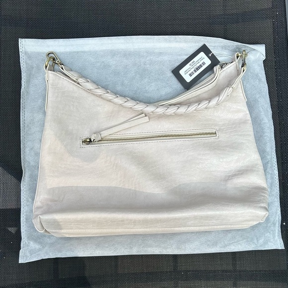 NWT  Joy Susan PORCELAIN Selene slouch  leather shoulder/crossbody bag - Picture 3 of 4